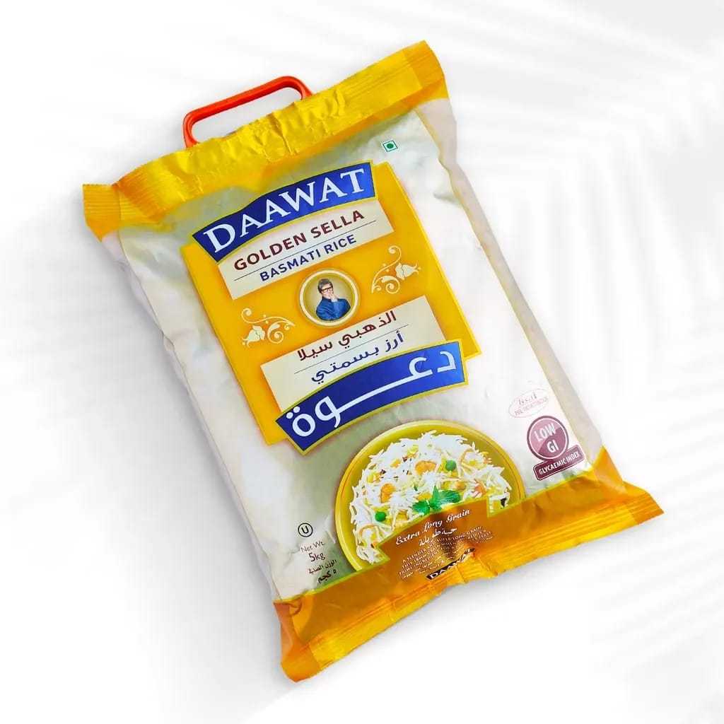 

Daawat Golden Sella Basmati Rice 5kg | Beras Basmati | Beras India | Indian Rice