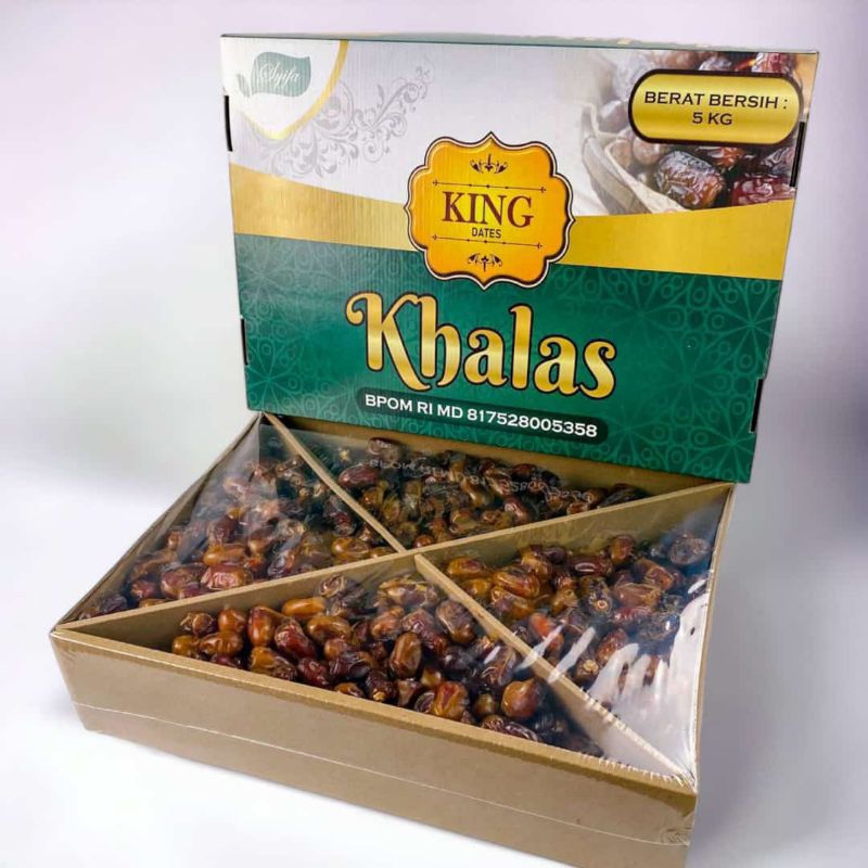 

Kurma Khalas King 5 kg Original Premium Kemasan King Dates Khalas Syifa