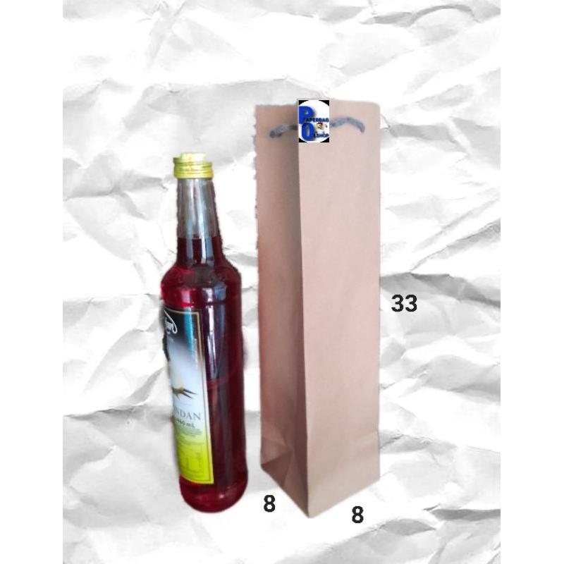 

paperbag botol 8x8x32 coklat isi 12 pc