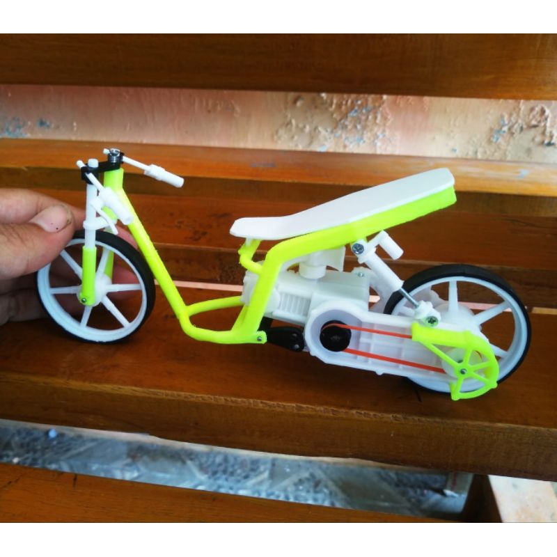 miniatur motor mio drag bisa jalan dan bisa dirakit