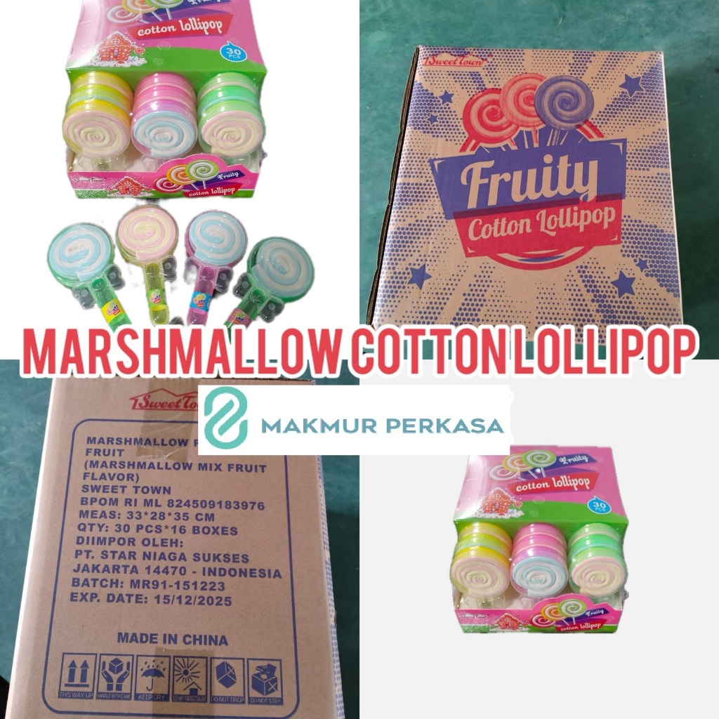 

SWEETTOWN MARSHMALLOW LOLLIPOP BOX ISI 30