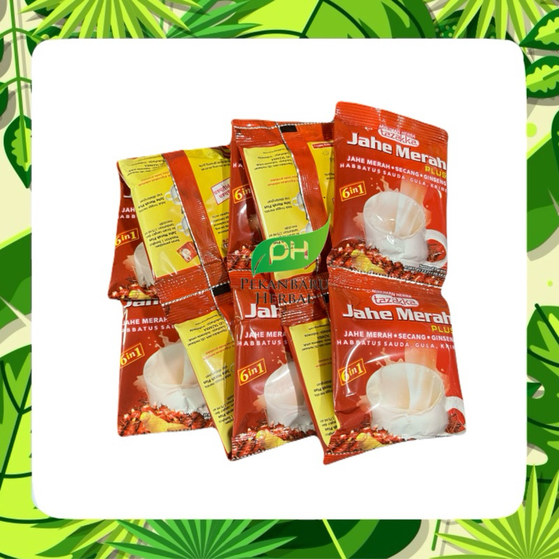 

Tazakka Jahe Merah Serbuk Minuman Plus Creamer | 1 renteng isi 10 shacet