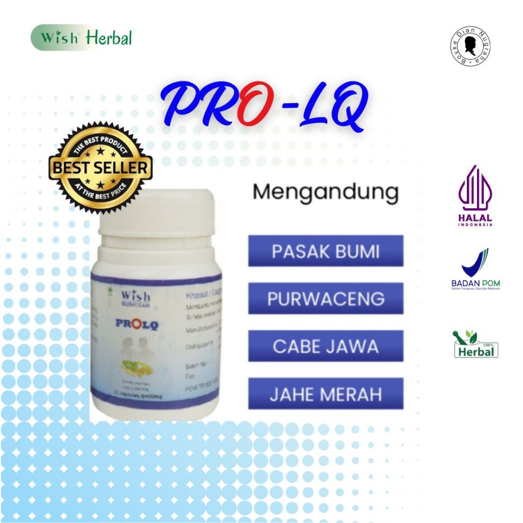 Roselina Delina Wish Pro-Lq Kapsul - Multivitamin Pria - Dr.Boyke 30 Kapsul