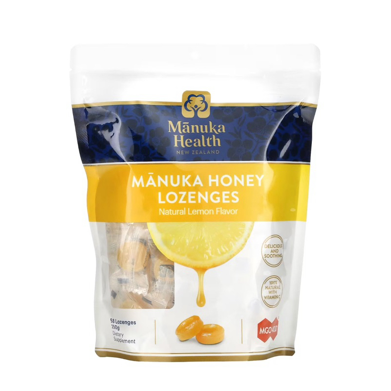 

Manuka Health Manuka Honey Lozenges Lemon MGO 400+ 58 Lozenges