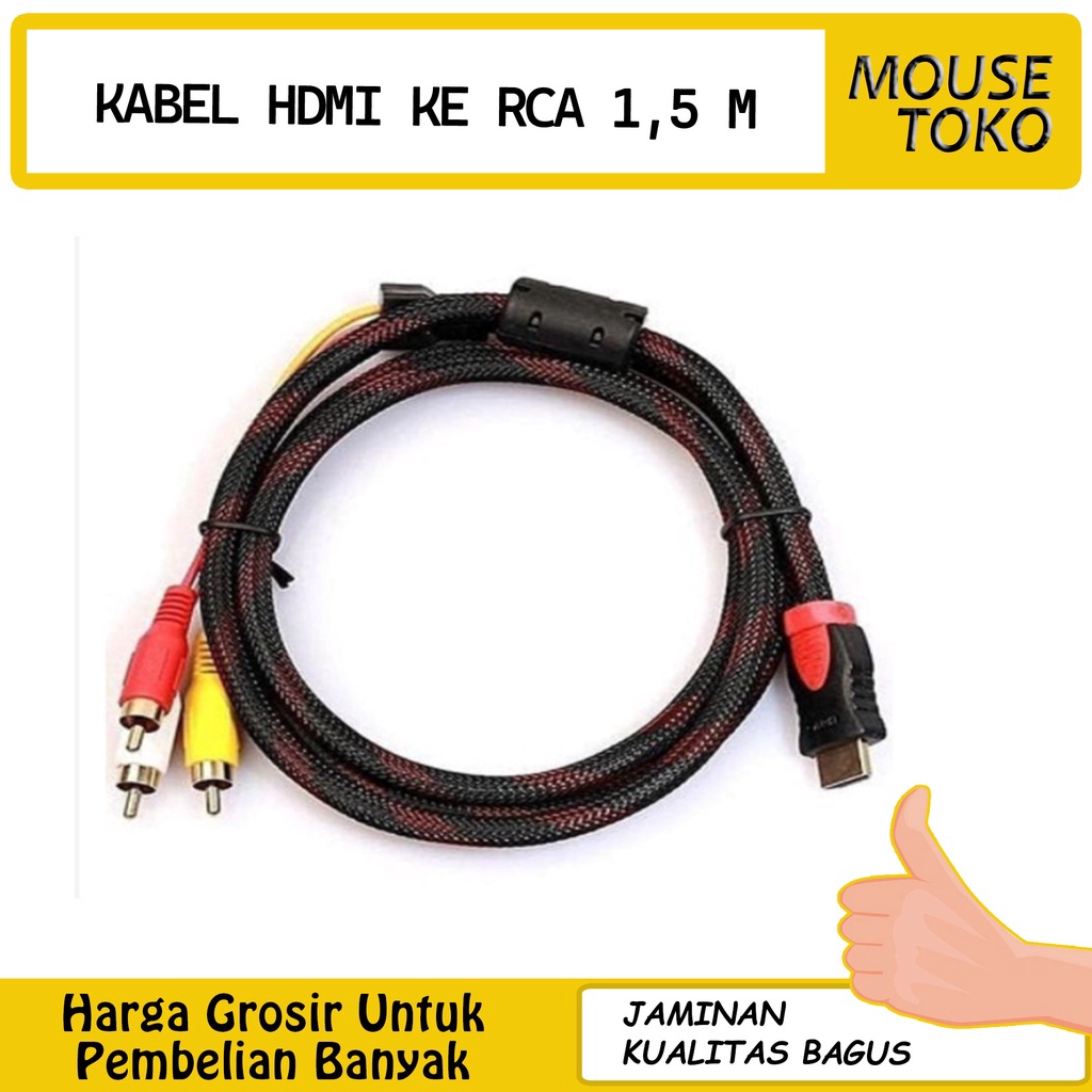 Stock KABEL HDMI TO 3RCA15 METER KABEL HDMI TO 3AV15M