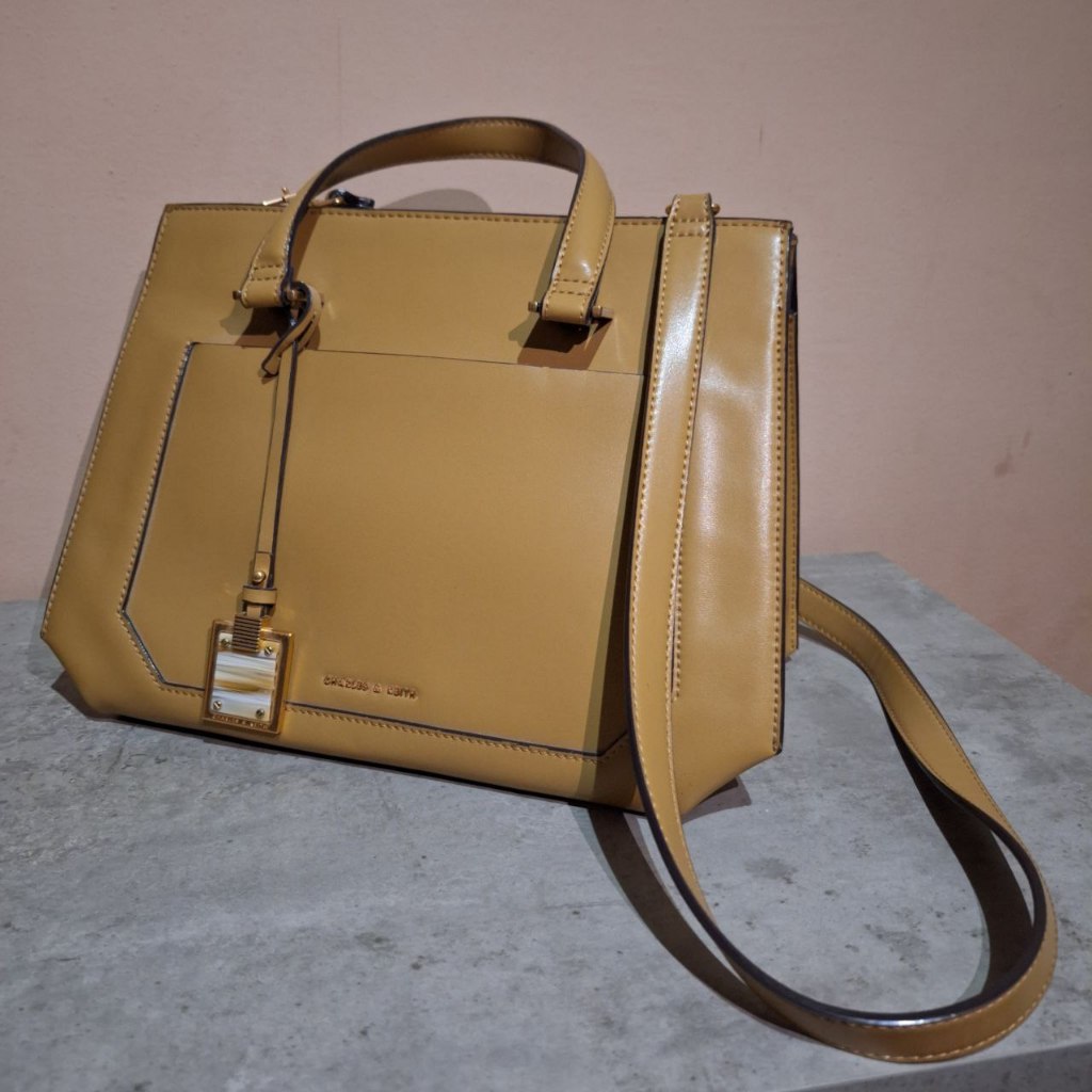 (PRELOVED) Tas Charles & Keith - Khaki - Second