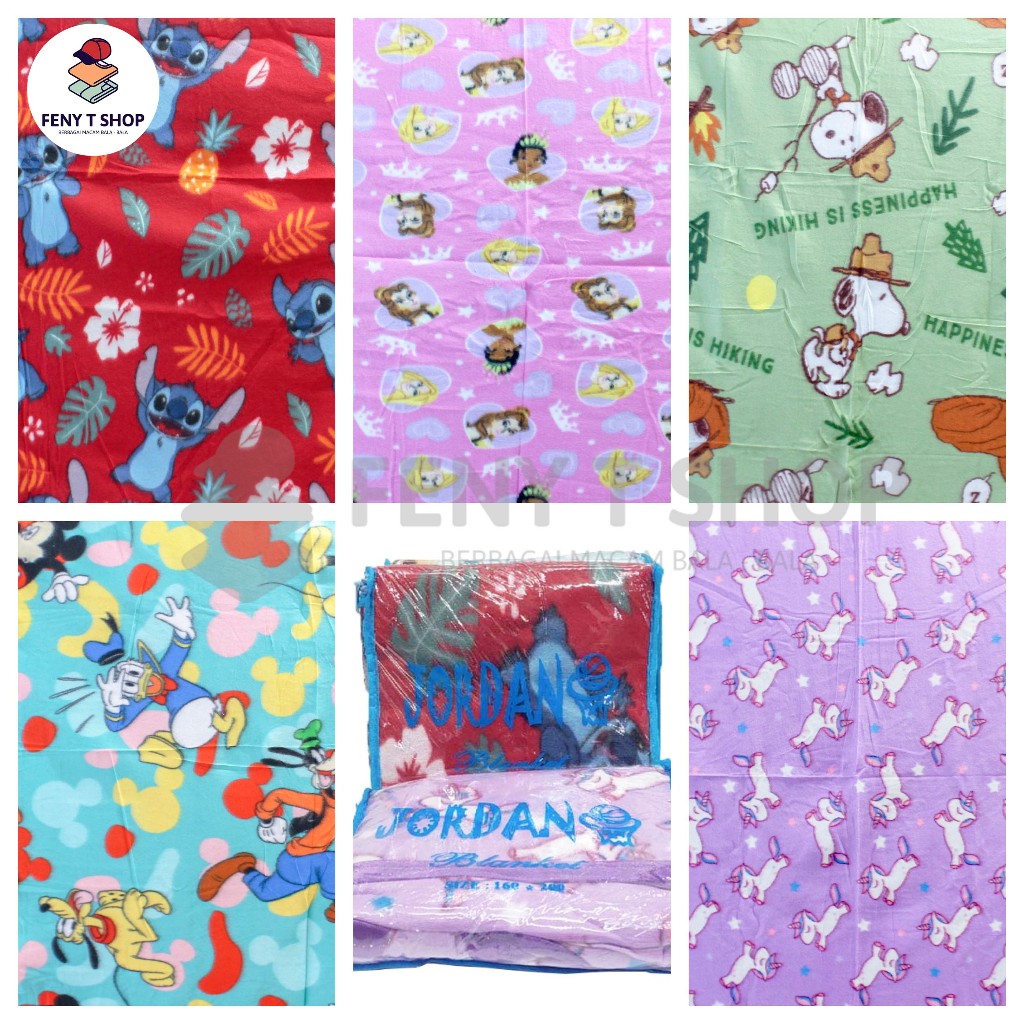 Selimut Bulu Jordan 160 x 200 Ketebalan Sedang