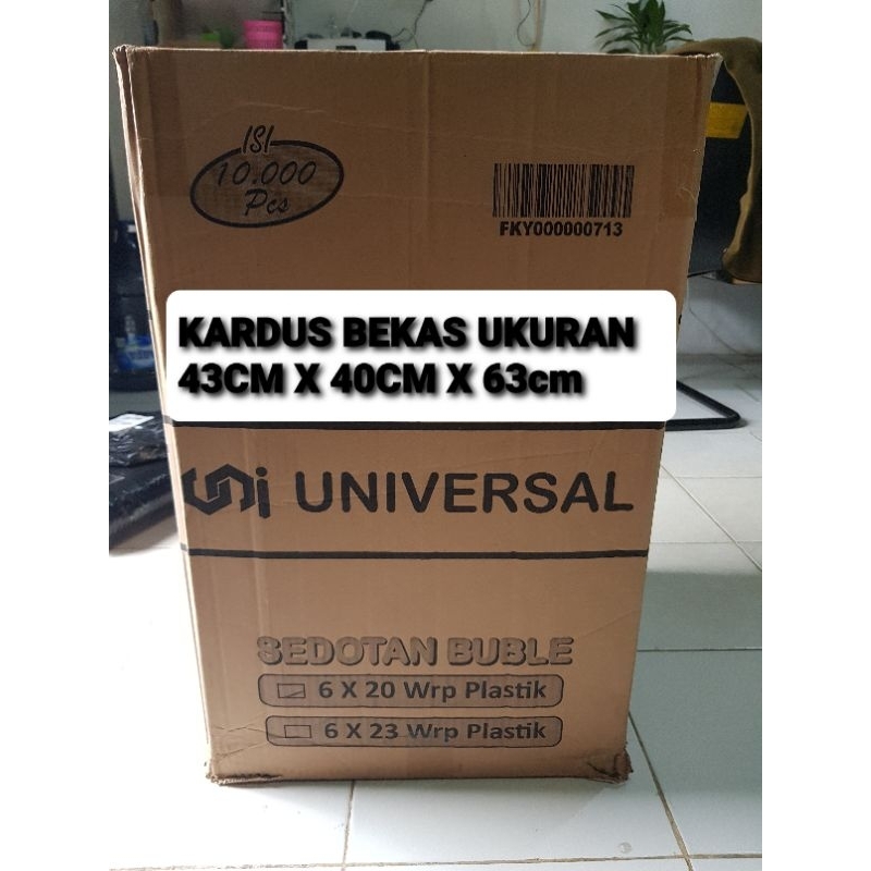 

Kardus Bekas / Kardus Besar Super Jumbo 43cmx40cmx63cm
