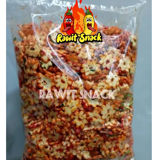 

[RAWIT SNACK] Kerupuk Seblak Bintang Pedas Daun Jeruk 1Kg