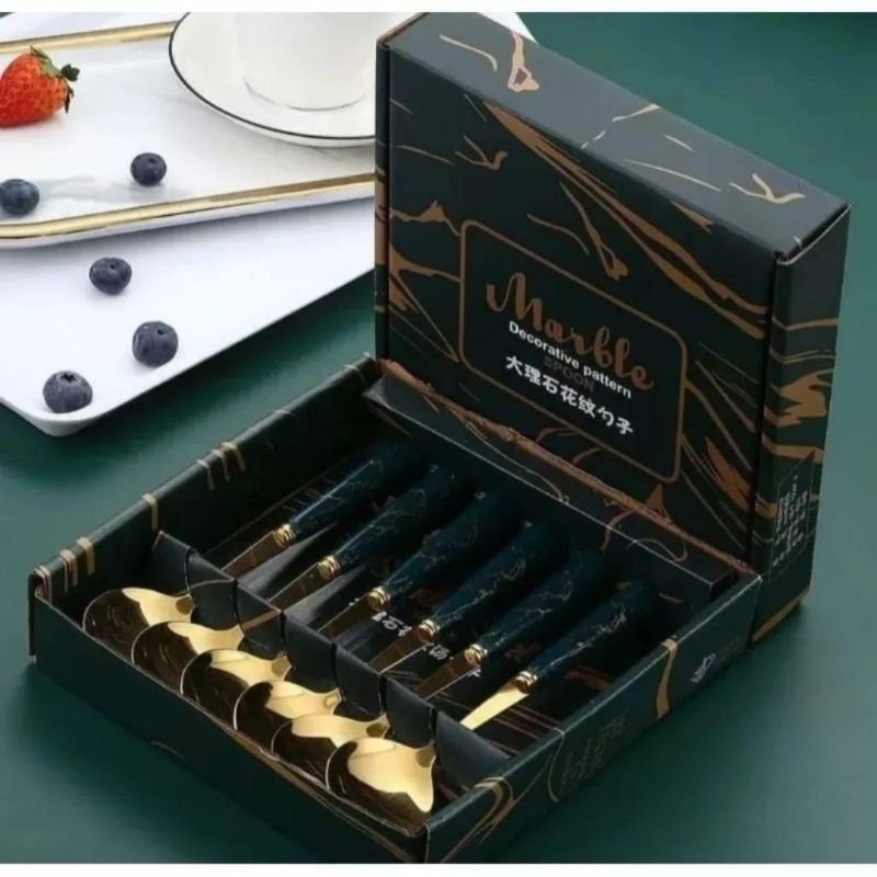 SENDOK MARBLE SET / SENDOK SET VIRAL / SENDOK ANTIQ / SENDOK SET