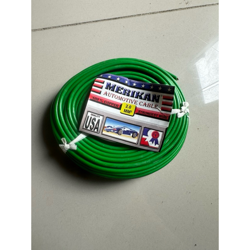 KABEL MOBIL WAYAR LAMPU MOBIL 2.0MM x 25M Kabel Otomotif Body Mobil Serabut Tembaga WAYAR 2.0 MM