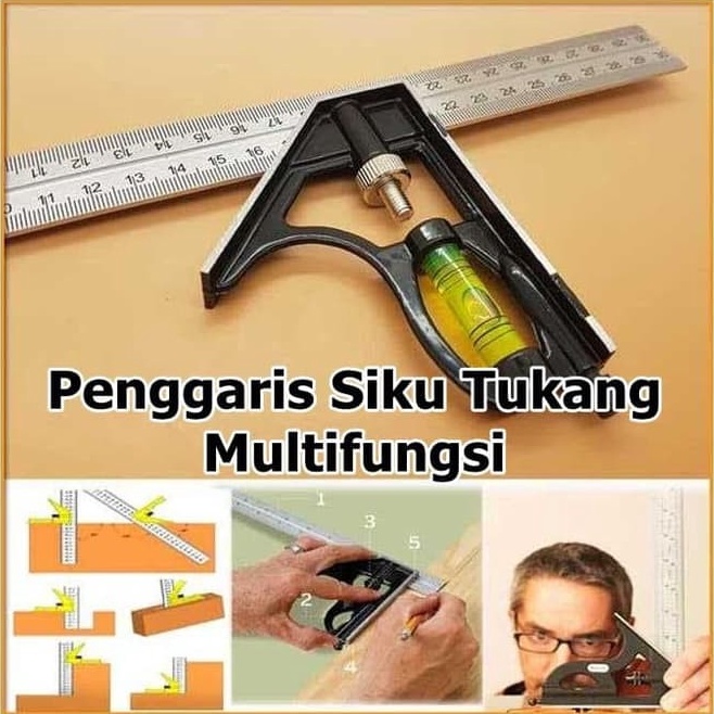 

Mistar Penggaris Siku Tukang Multifungsi ZEAST ART I8J3