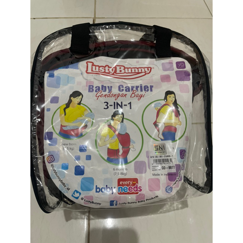 GENDONGAN BAYI LUSTY BUNNY