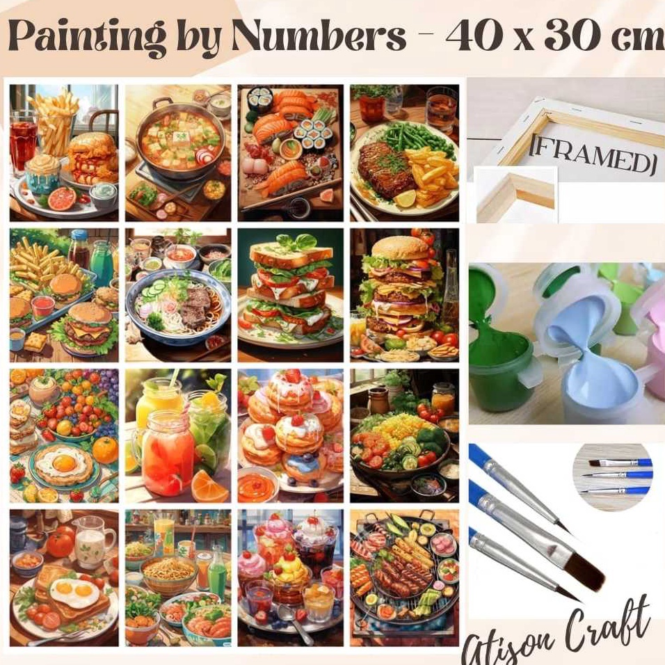 

FRAMED Paint By Number 4 x 3 cm painting kit 4x3 cm ART V7D1