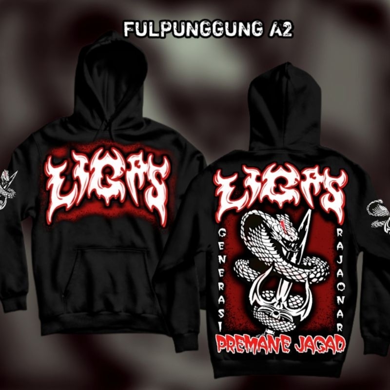 Hoodie ligas lawasan Ful punggung A2