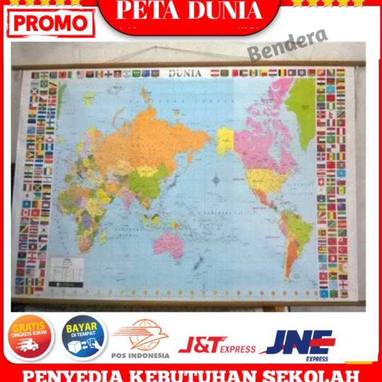 

Peta dunia Terlaris Peta dunia edisi Gantung Peta dunia ukuran sedang besar kecil ART V1N9