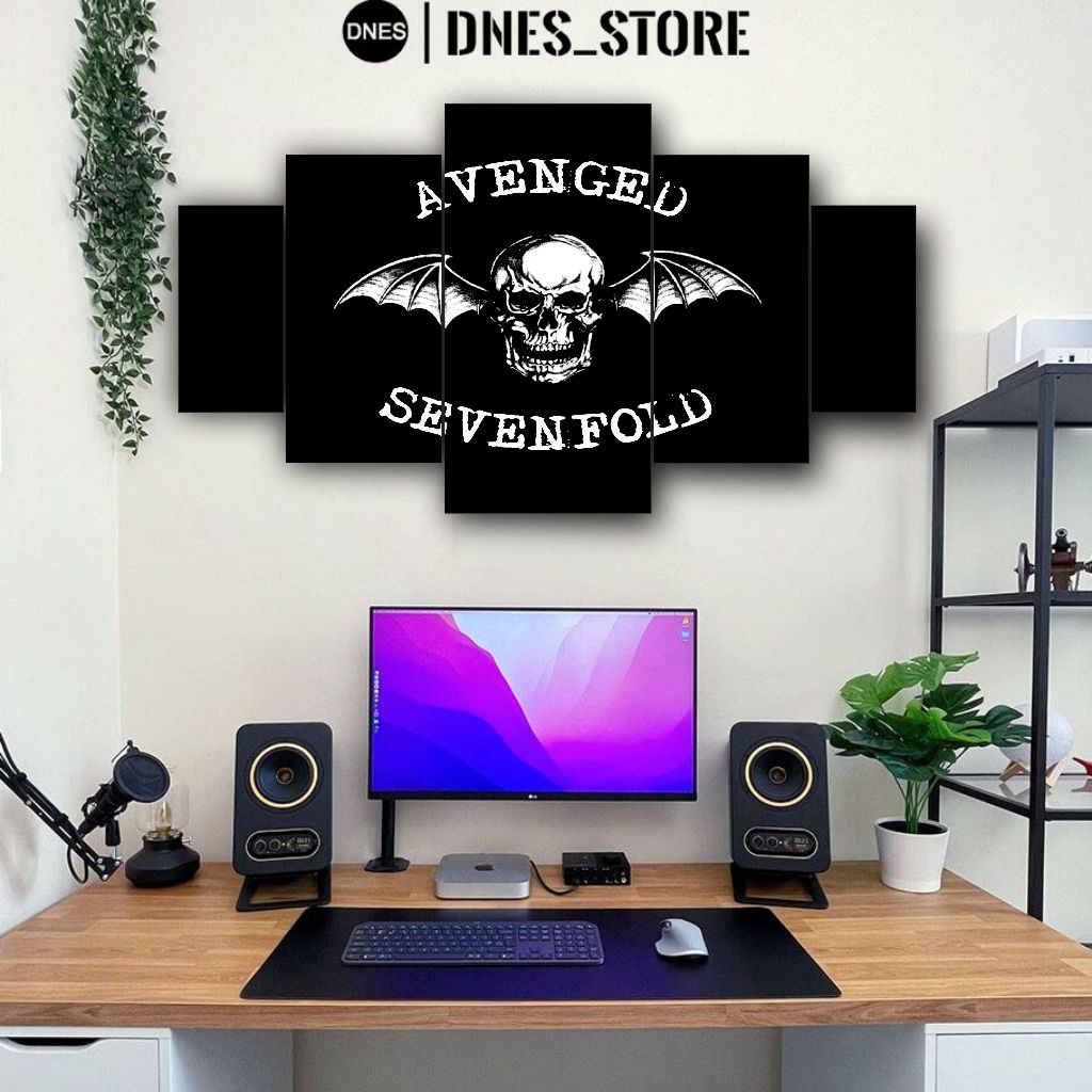 Wall Decor Avenged Sevenfold 1 Set Hiasan Dinding Poster Kayu Pajangan Dinding Aestentic 5pcs