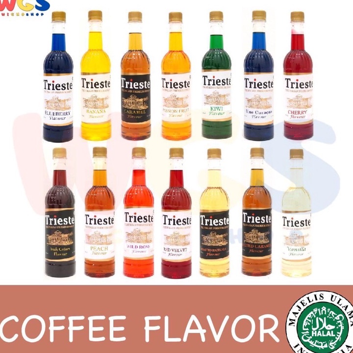 

STOK SIAP COD Syrup Trieste Premium Varian Coffee Flavours 65 ml