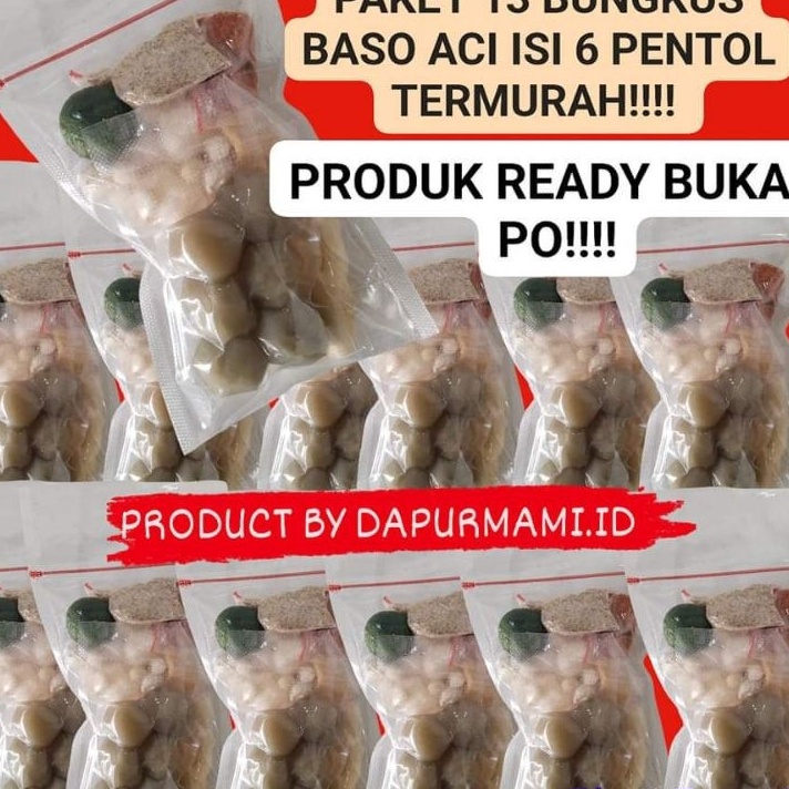 

Terbaru PAKET 13 BUNGKUS 13 PCS BASO ACI