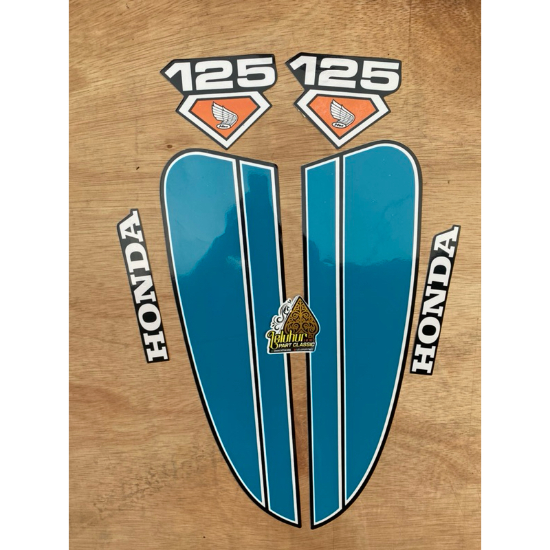 Striping setandar Honda CB-100 CB-125 Biru