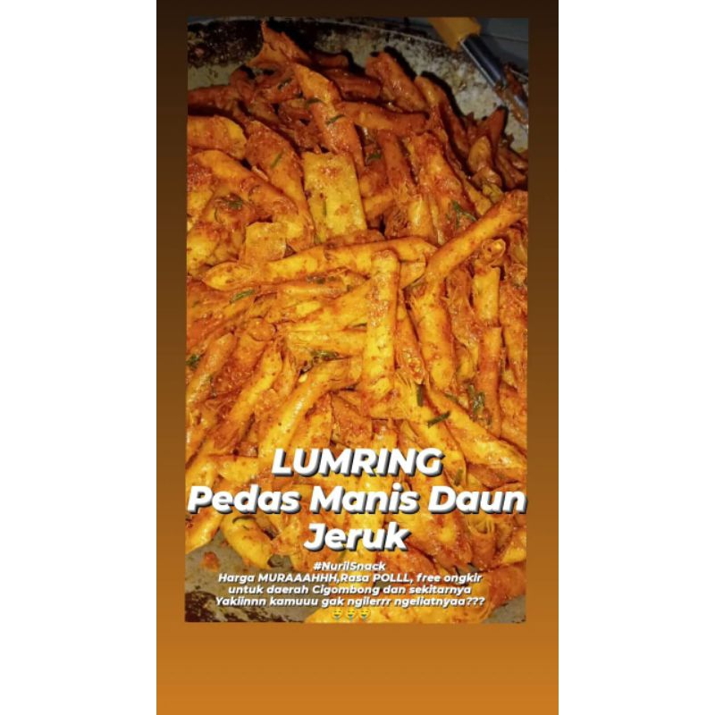 

Lumpia kering pedas manis daun jeruk