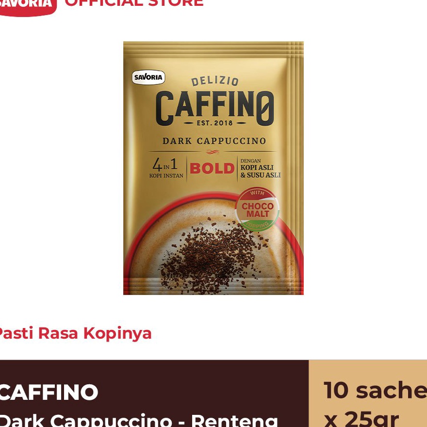 

55 COD Caffino Dark Cappuccino Renteng Bubuk Kopi Instan 1 Sachet x 25g