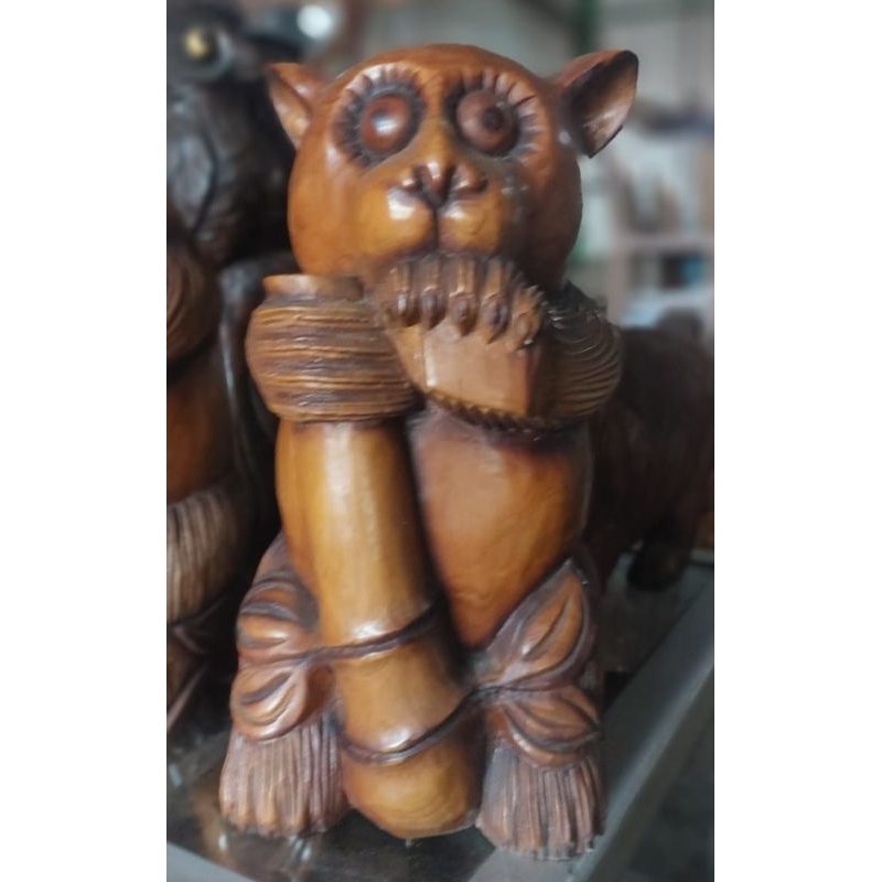 Patung Panda Kayu Jati