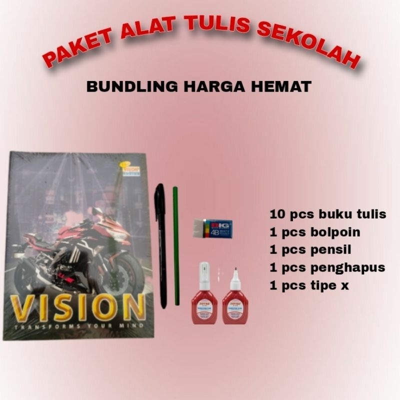 PAKET HEMAT ALAT TULIS SEKOLAH set BUKU TULIS pensil pen murah