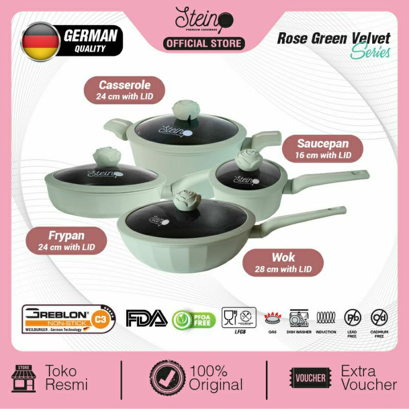 Steincookware Panci Set 4 Pcs