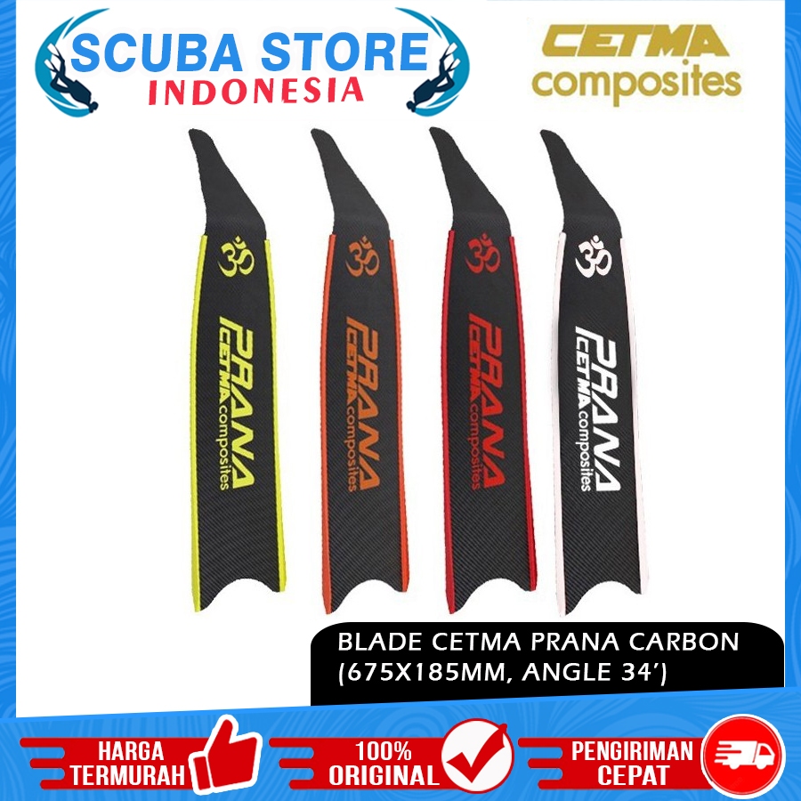 Blade Only Long Fin Cetma Composite Prana Carbon Fins Kaki Katak Selam Spearfishing Freediving Apnea