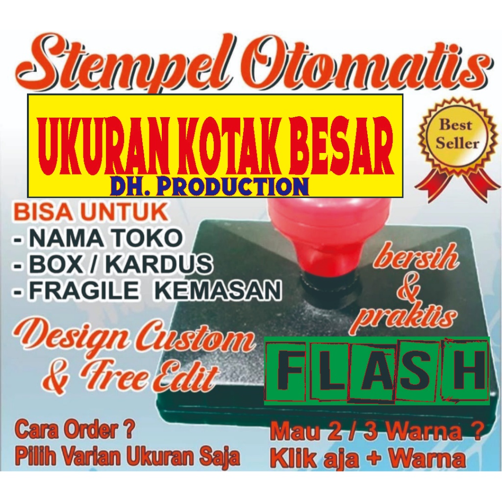 

Stempel Flash/ Otomatis 1 Warna Kotak Besar | Stempel legalisir | Stempel Murah tidak Murahan