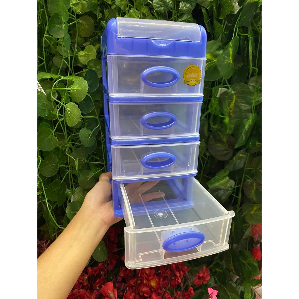 RAK LACI MINI/RAK LACI ESTETIK/RAK LACI UANG/RAK LACI PLASTIK/RAK LACI 4 SUSUN