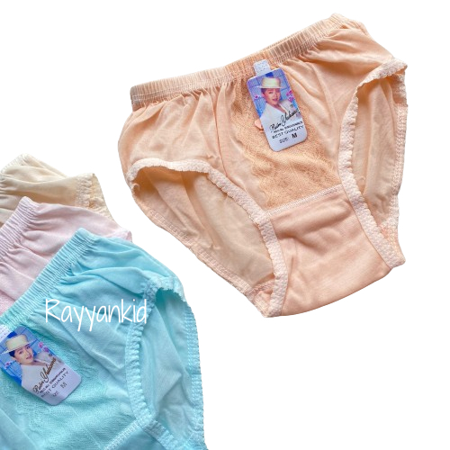 12 PCS CD Celana Dalam Wanita Dewasa Yulia Renda Murah Lusinan