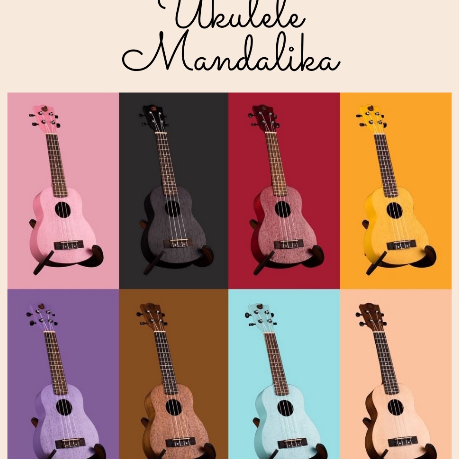 TERMURAH Gitar Ukulele Soprano Mandalika Original Free Tas Ukulele  Senar Ukulele  Pick  Sertifikat