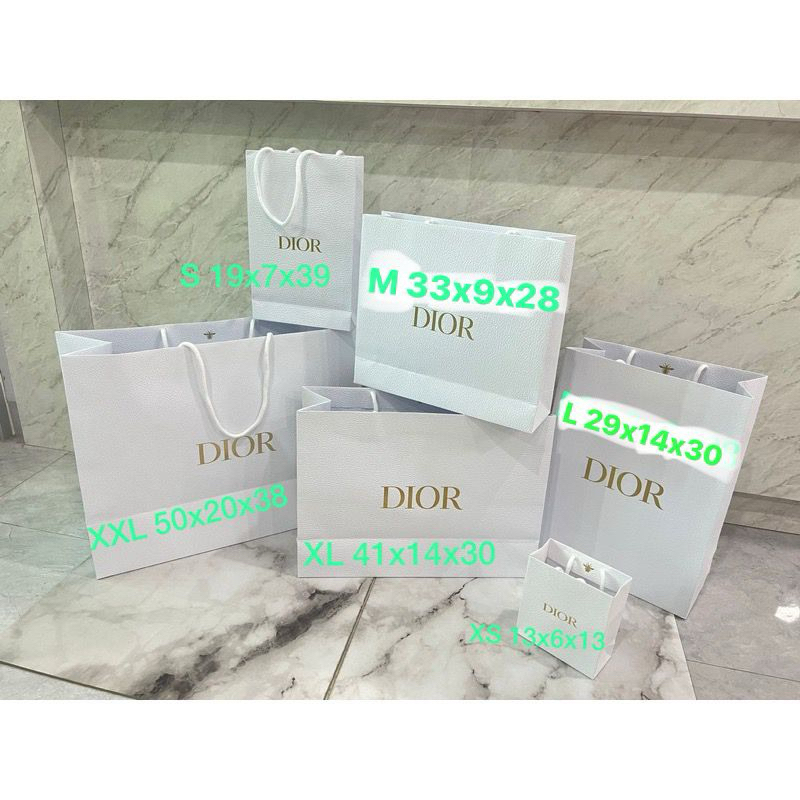 

Paperbag D1or Size XXL, XL, L, M, S, XS