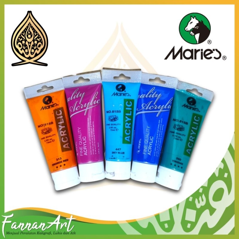 

CAT ACRYLIC MARIES 75ML untuk Melukis/ Kaligrafi/ mushaf /dekorasi/kontrmporer cat murah