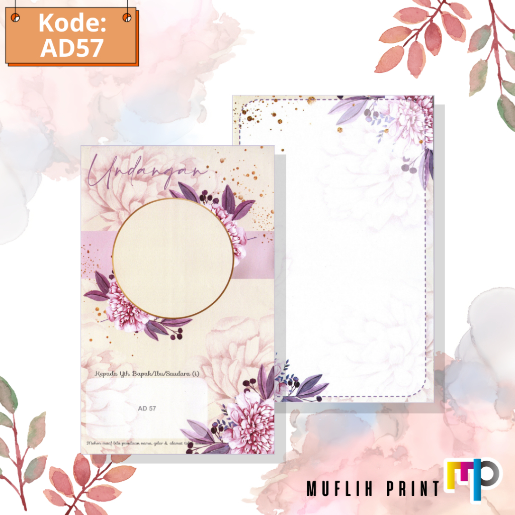 Blangko Undangan Pernikahan Kosong Murah + Amplop Undangan AD57