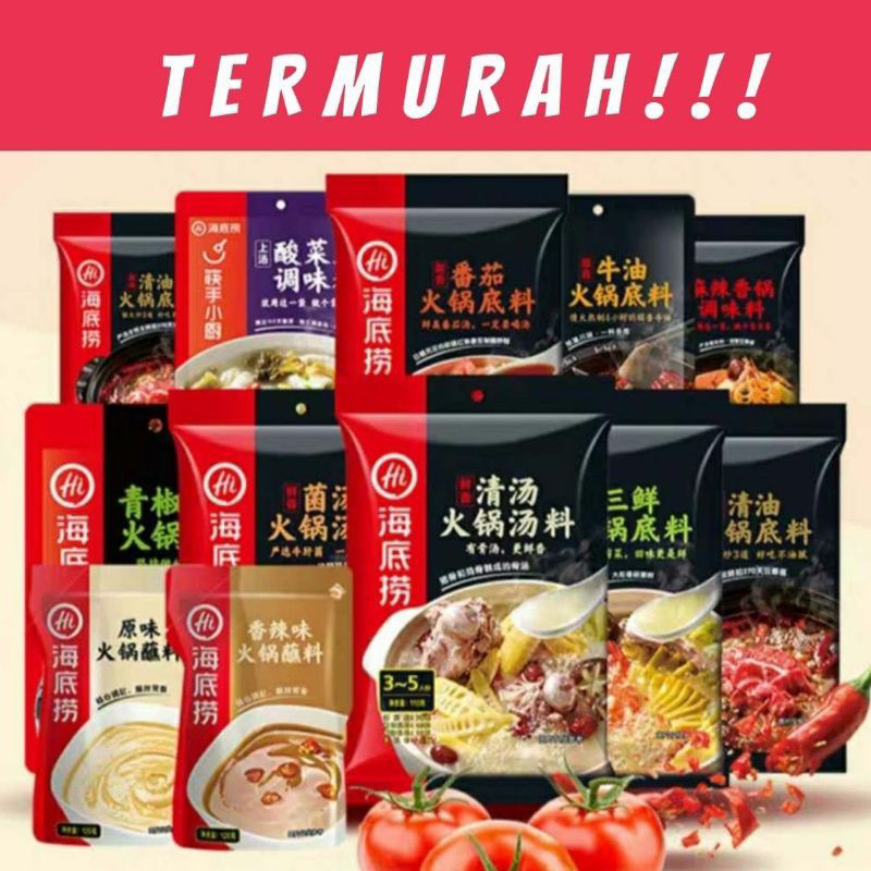 

Haidilao Bumbu Shabu Shabu Bumbu Instant Hotpot Aneka Rasa Terlaris