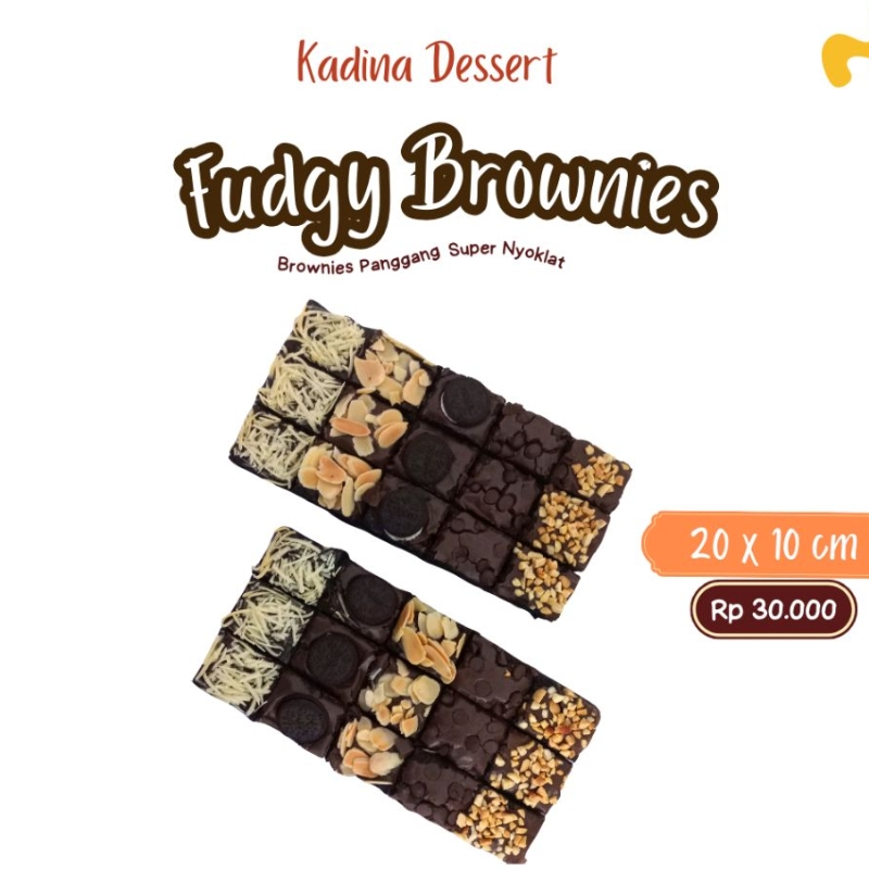 

FUDGY BROWNIES 20X10 PREMIUM | BROWNIES OVEN SEKAT | KUE ULTAH (BROWNIES PANGGANG ISI 15PCS)