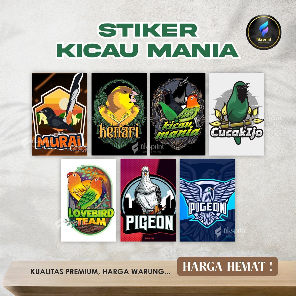 

Stiker Burung Kicau mania / Pecinta Burung