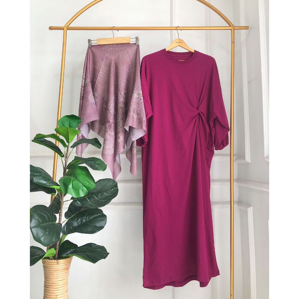 Dress Kaos Combed Kaftan