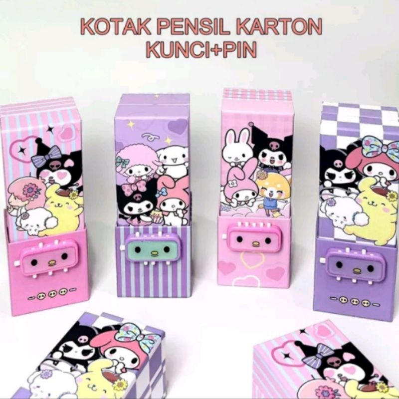 

Tempat pensil SANRIO kode password D-190SR / Kotak pensil sanrio kode kunci + PIN / Kotak pensil hard karton SANRIO kode angka