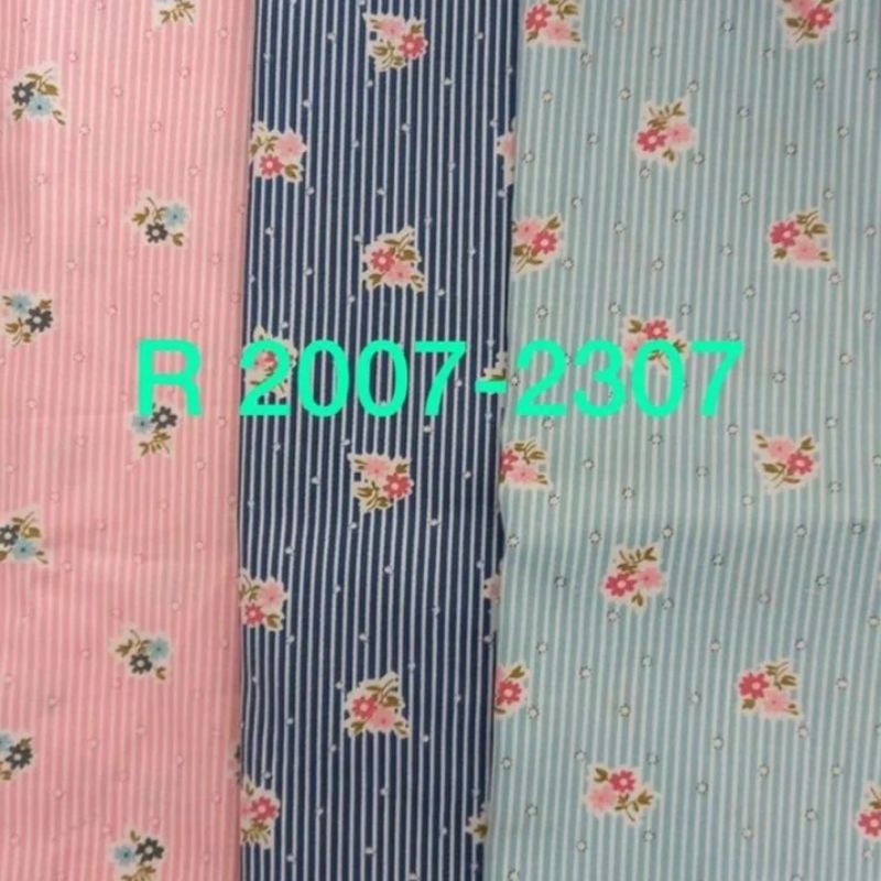 KAIN METERAN KATUN JEPANG BUNGA KECIL SALUR RAPAT TOKAI SENKO