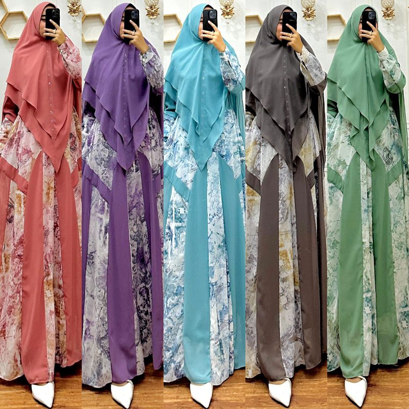 GAMIS CANTIK CERUTY MOTIP/SYAR'I MEWAH TERBARU
