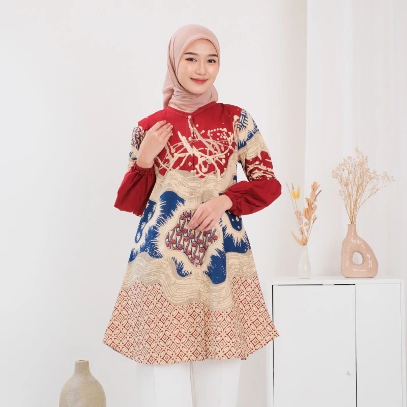 Iffah Tunik Batik Muslim (HANDMADE)
