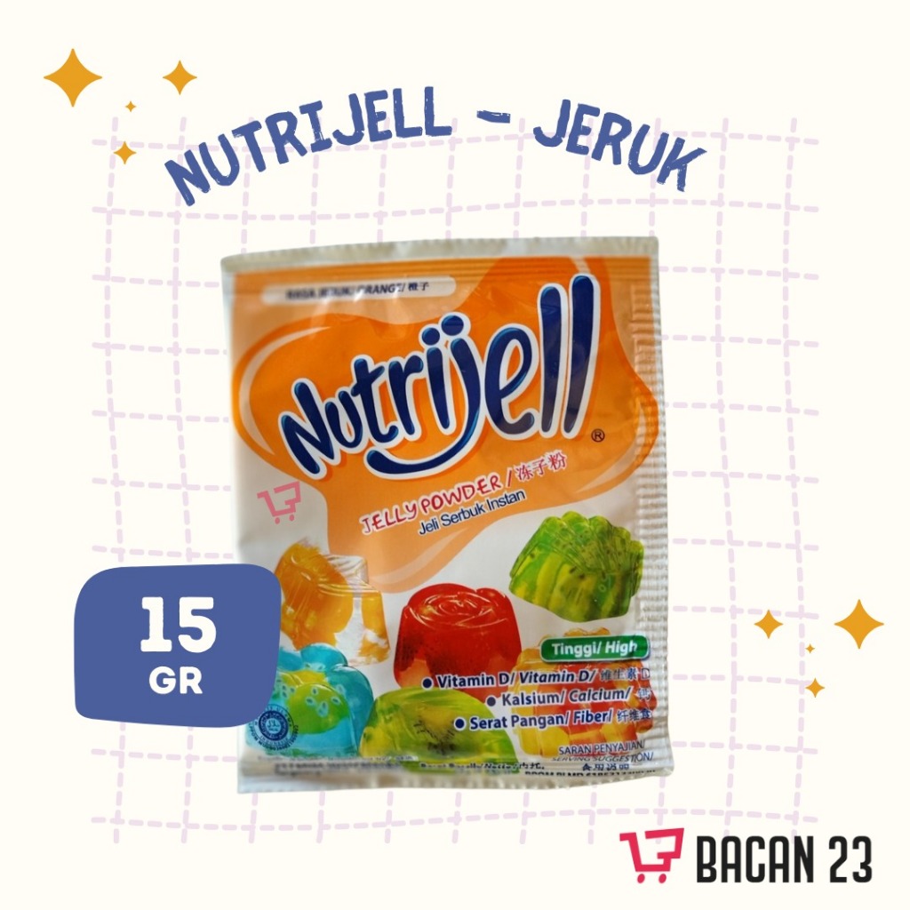 

Nutrijell Rasa Jeruk (15 gr) / Agar - Agar Jelly Instant Sachet Rasa Jerul . Jelly Powder