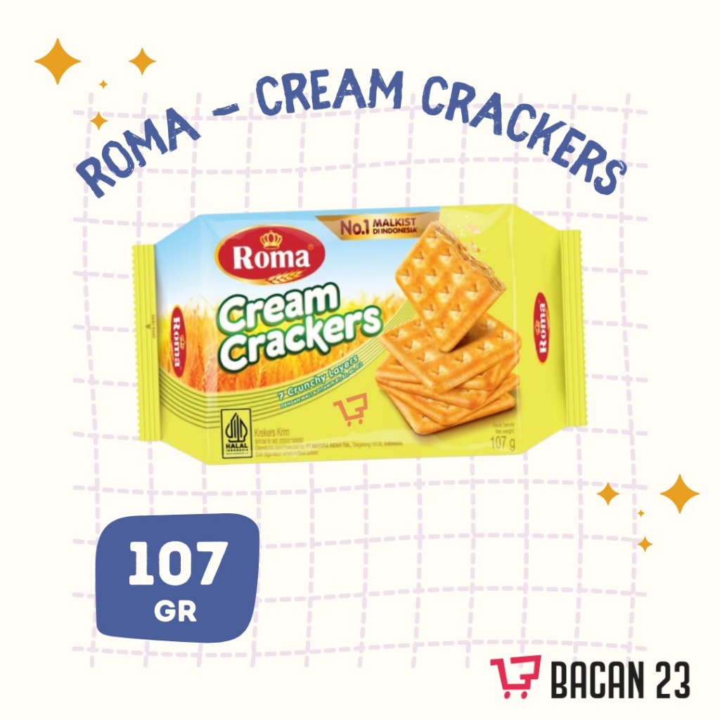 

Biskuit Roma Malkist Krekers Krim (107 Gr) / Malkist Roma / Malkist Cream Crackers