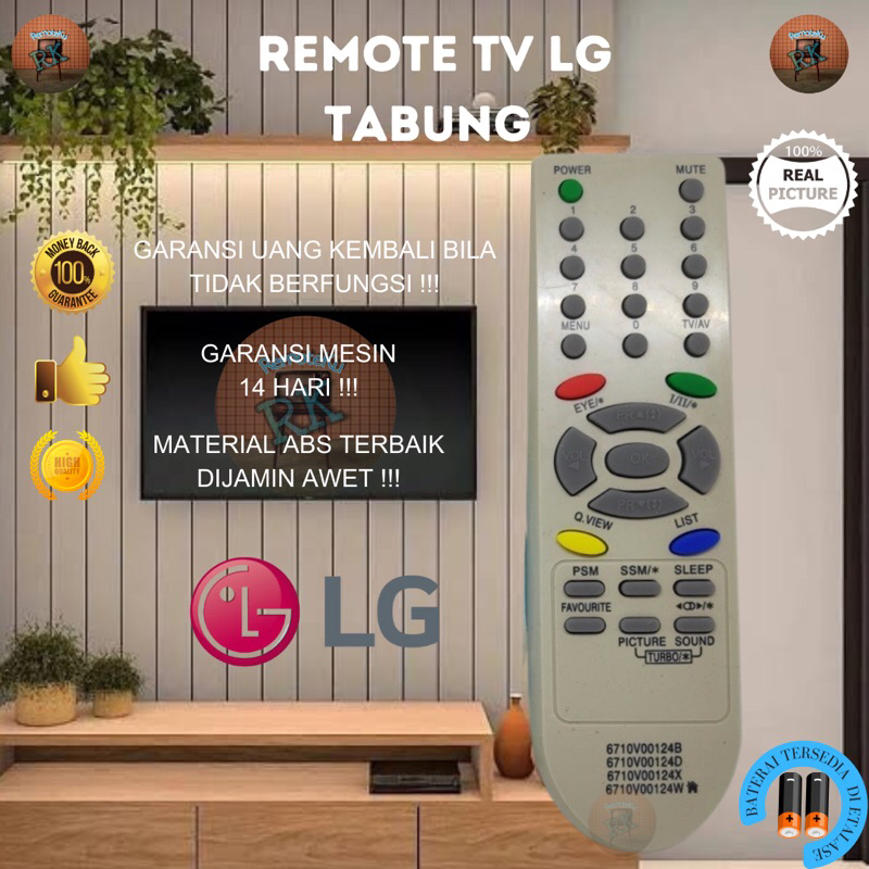Remote remot TV LG tabung slim 124BDWX