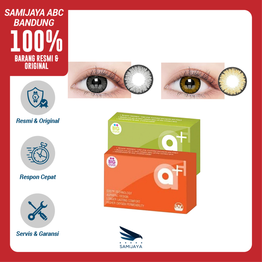 Softlens A+ PLUS Warna Color Bulanan Normal s/d Minus 8.00