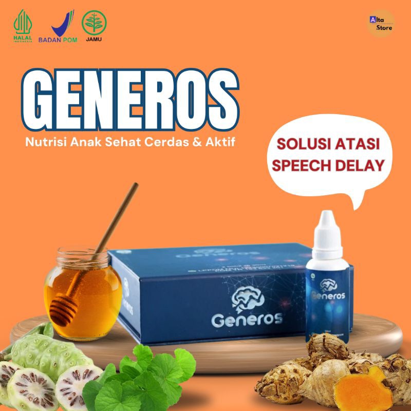 Generos Multivitamin Otak Anak Menutrisi Otak Anak, Cegah Anak Terlambat Berbicara, Memperkuat Daya 
